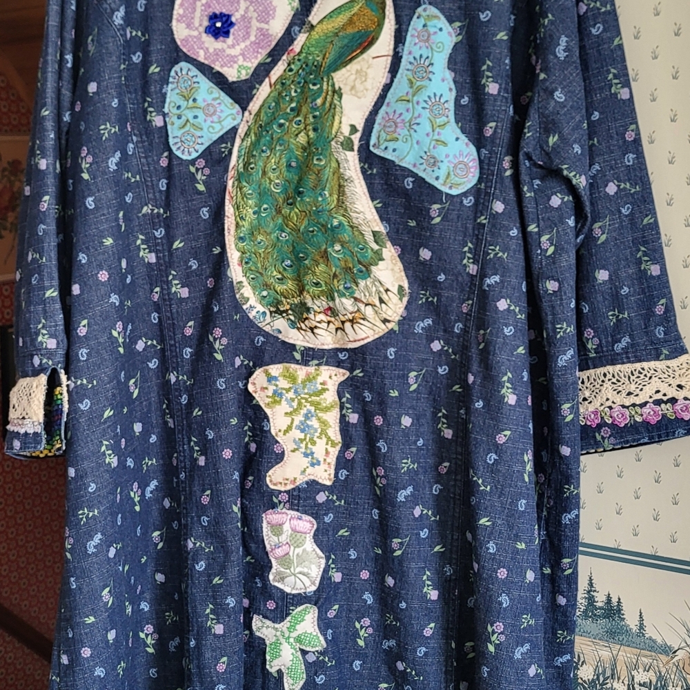 Long Upcycled Denim Duster / Jacket